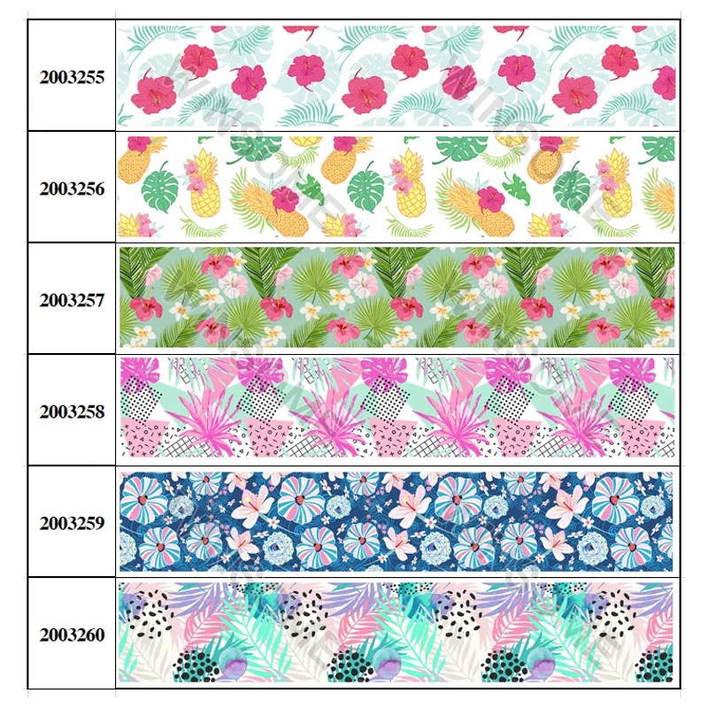 

New 50 Yards Summer Flowers Pattern Printed Grosgrain,satin Ribbon