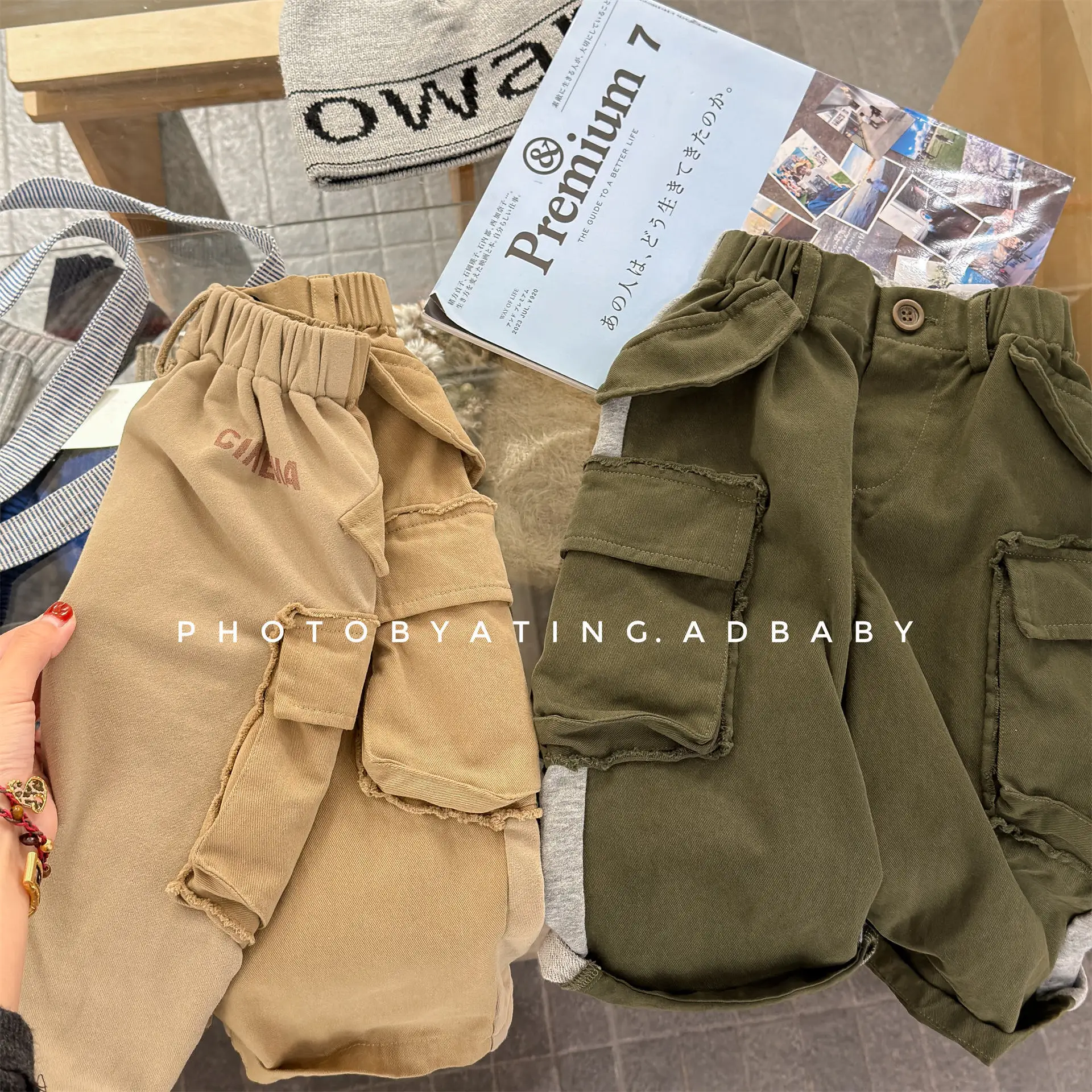 

‌ 2026 весенние детские штаны для мальчиков и девочек, лоскутные джоггеры в корейском стиле, брюки-карго, детская повседневная одежда, свободный крой, дизайн с боковыми карманами