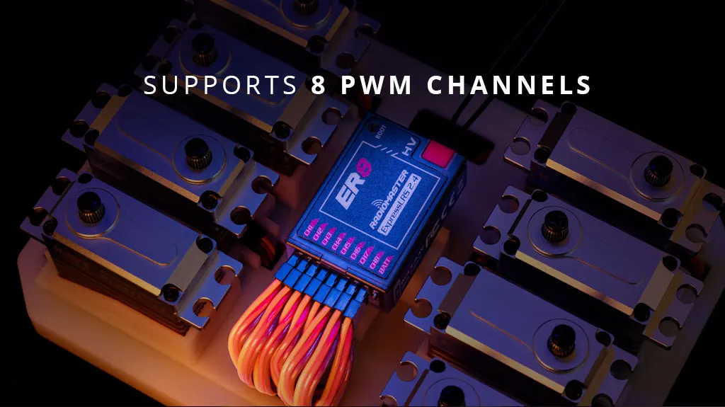 Radiomaster ER8 8CH PWM CRSF ExpressLRS Empfänger 2,4 GHz 100 mW Dual-Antenne – Detail 5