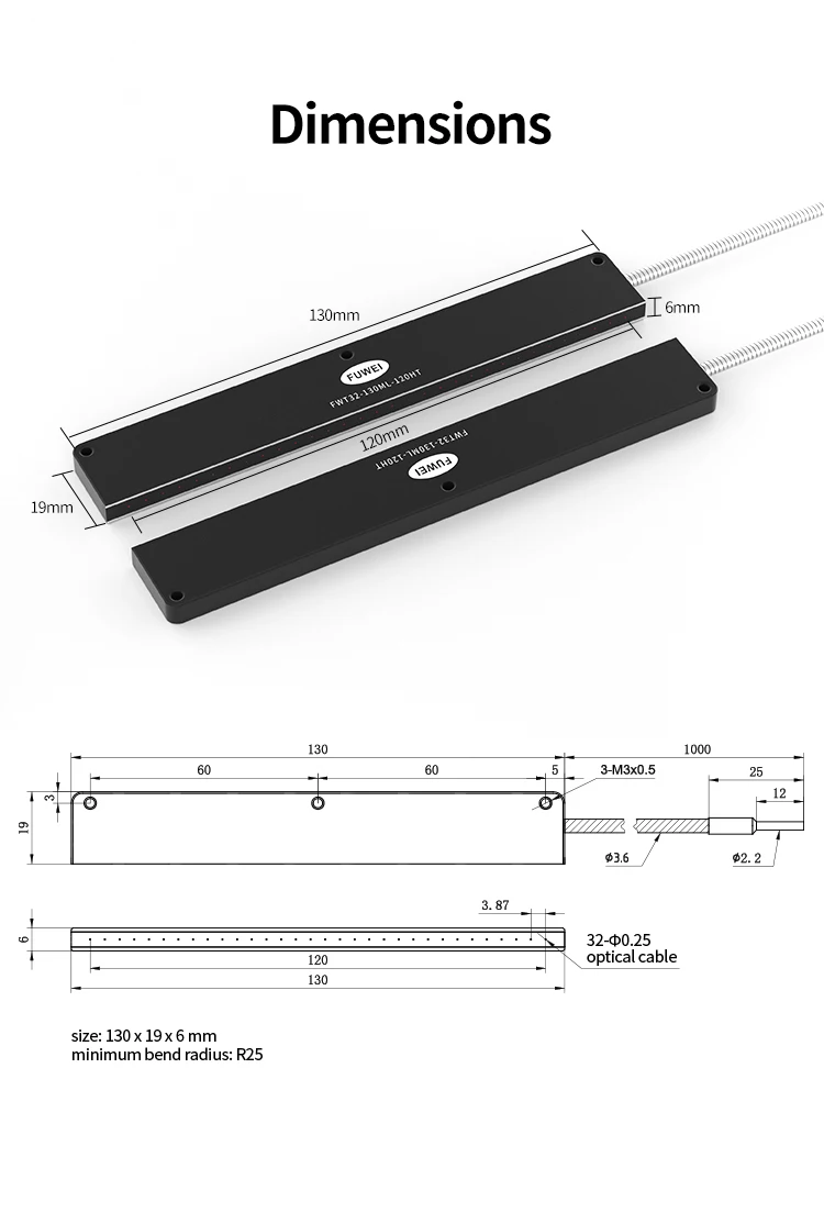 FUWEI FWT32-130ML-120 Durchgangsstrahlbereich Matrix Sensor Typ Gittermaske Maschine Faseroptischer Sensor Matrix Typ Glasfasersensor – Detail 9