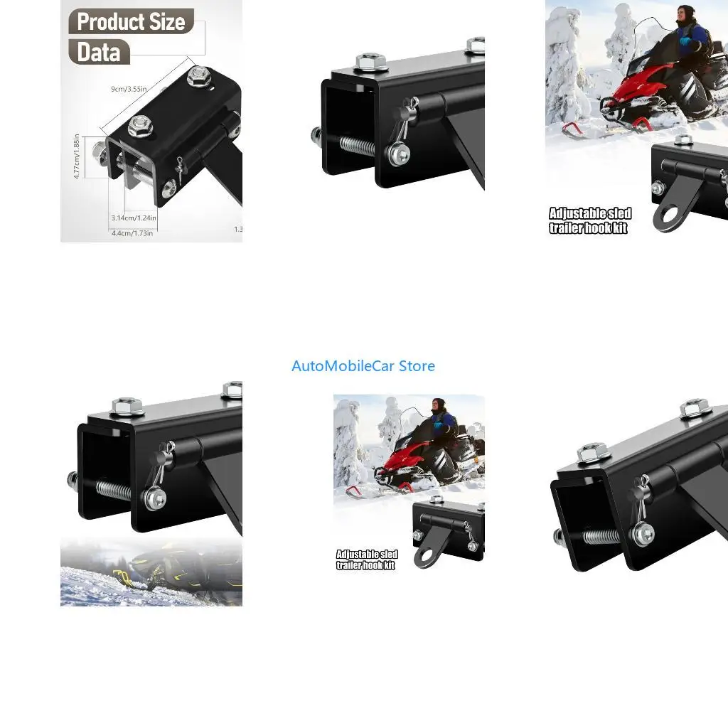 G8TE Carbon Steel Snowmobile Bumper Hitches Hook with Adjustable Design Heavy Duty