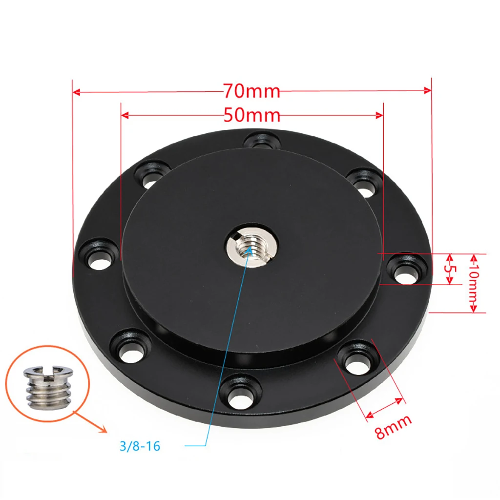 3/8" 1/4" Stativadapterhalter Wandhalter Klemmhalterung zum Anschluss von Kamera und Monitorlichtblitzbefestigung Außenplatte – Detail 21