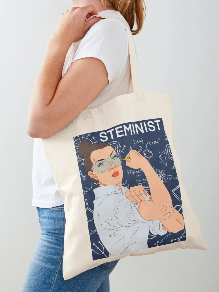

Сумка-тоут STEMinist, большая, холщовая, для ношения в руке