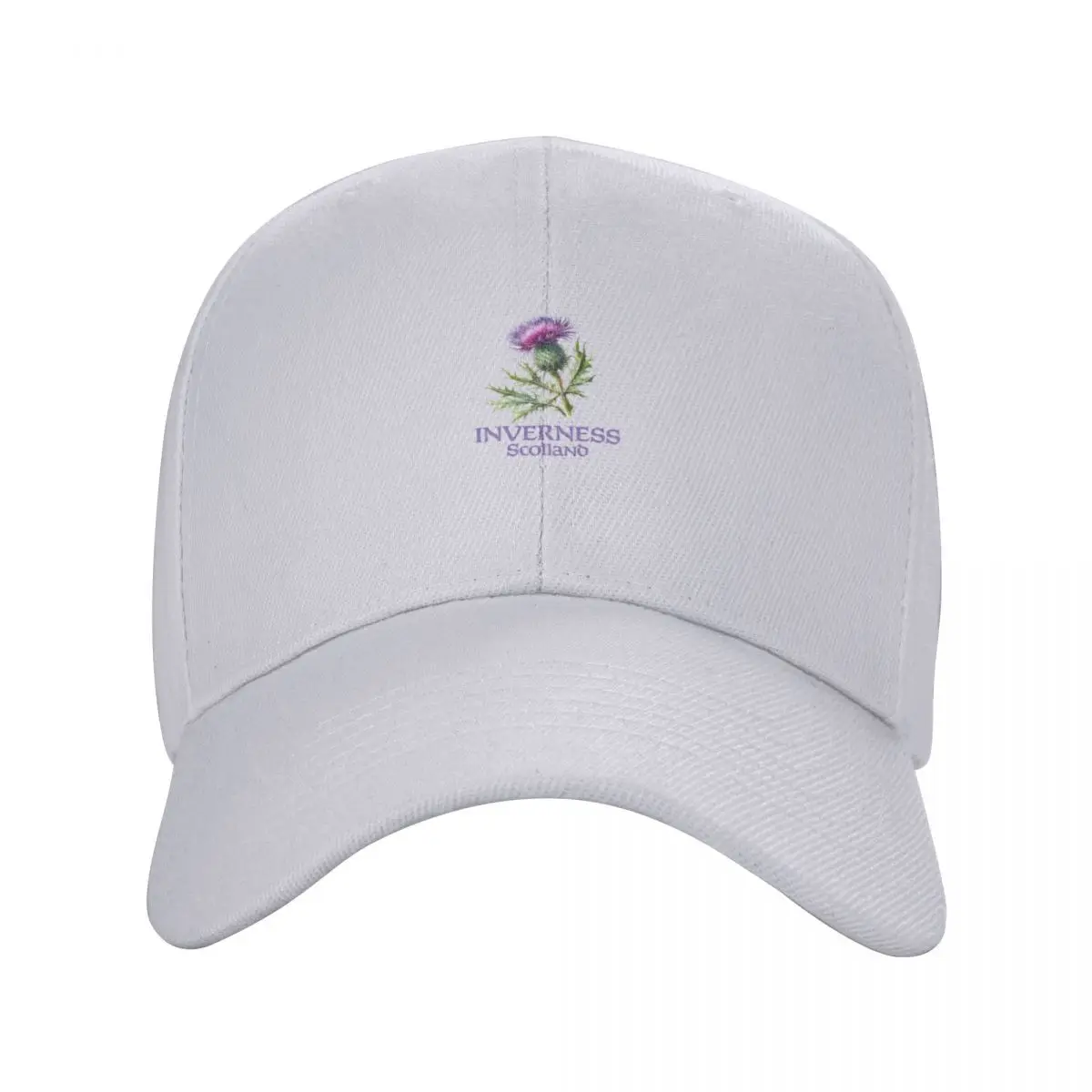 Inverness Scotland Watercolor Thistle Baseball Cap Bobble Hat Dropshipping For Man Women's