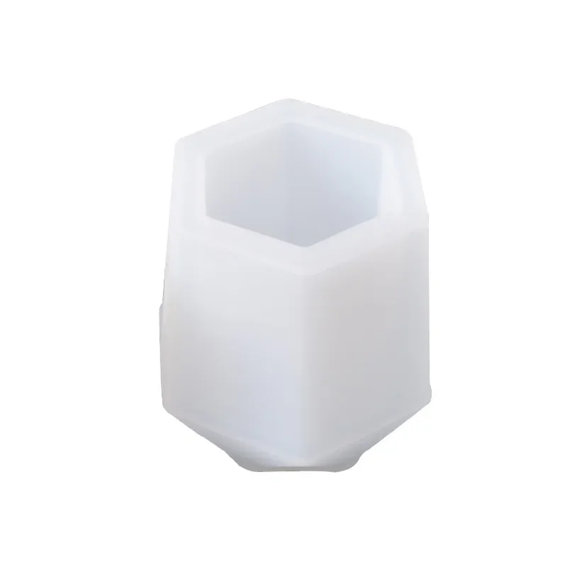 DIY Cup Silicone Mold Pen Holder Shape Epoxy Mold Hexagon Rround Molds for Resin Coaster/flower Pot/pen Holder/Candle Holder