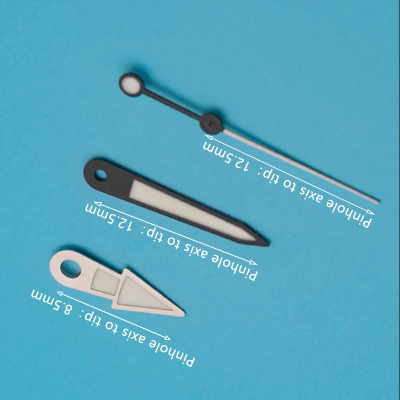 ساعة يد مضيئة باللون الأخضر تناسب 7s36 4R36 NH35 NH36 8.5*12.5*12.5 مللي متر ساعة يد تعمل بالحركة باللون الأخضر لومينو