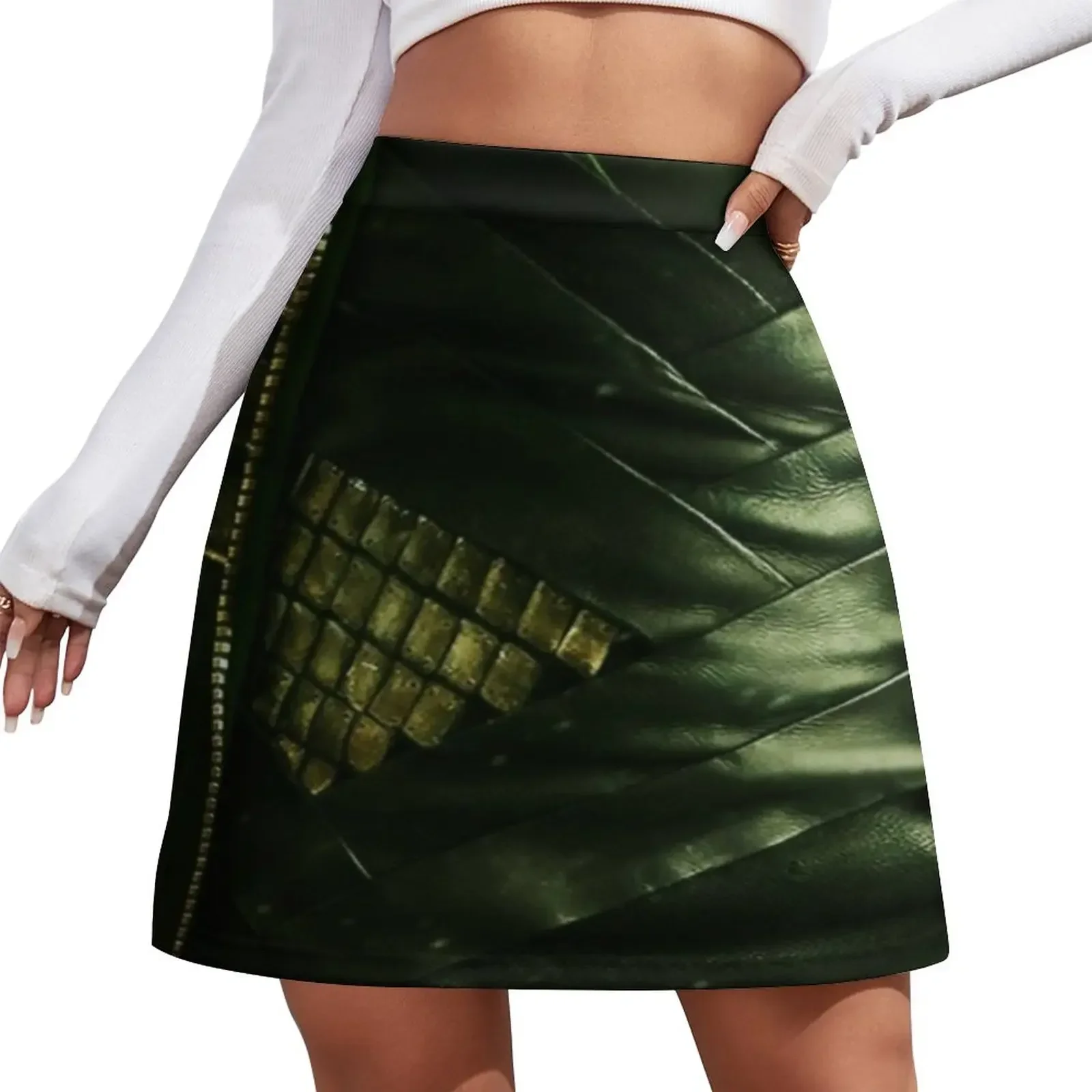 

It's tricky, looking good in green Mini Skirt Female dress Female skirt