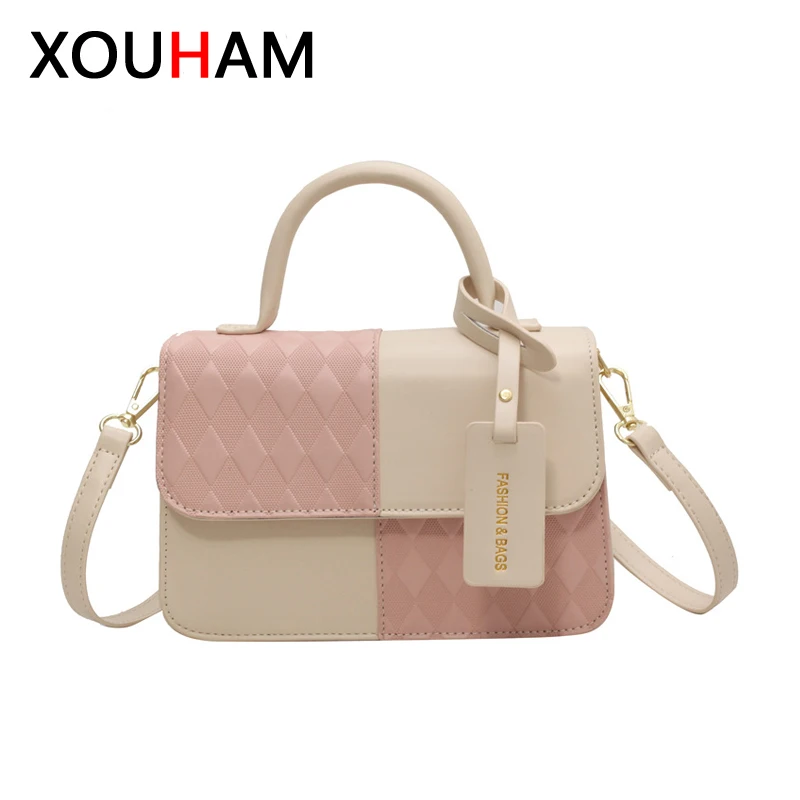 

XOUHAM Women Shoulder Bag PU Leather 4 Colors Retro Handbag Ladies Fashion Crossbody Bags Autumn Winter Small Square Pocket