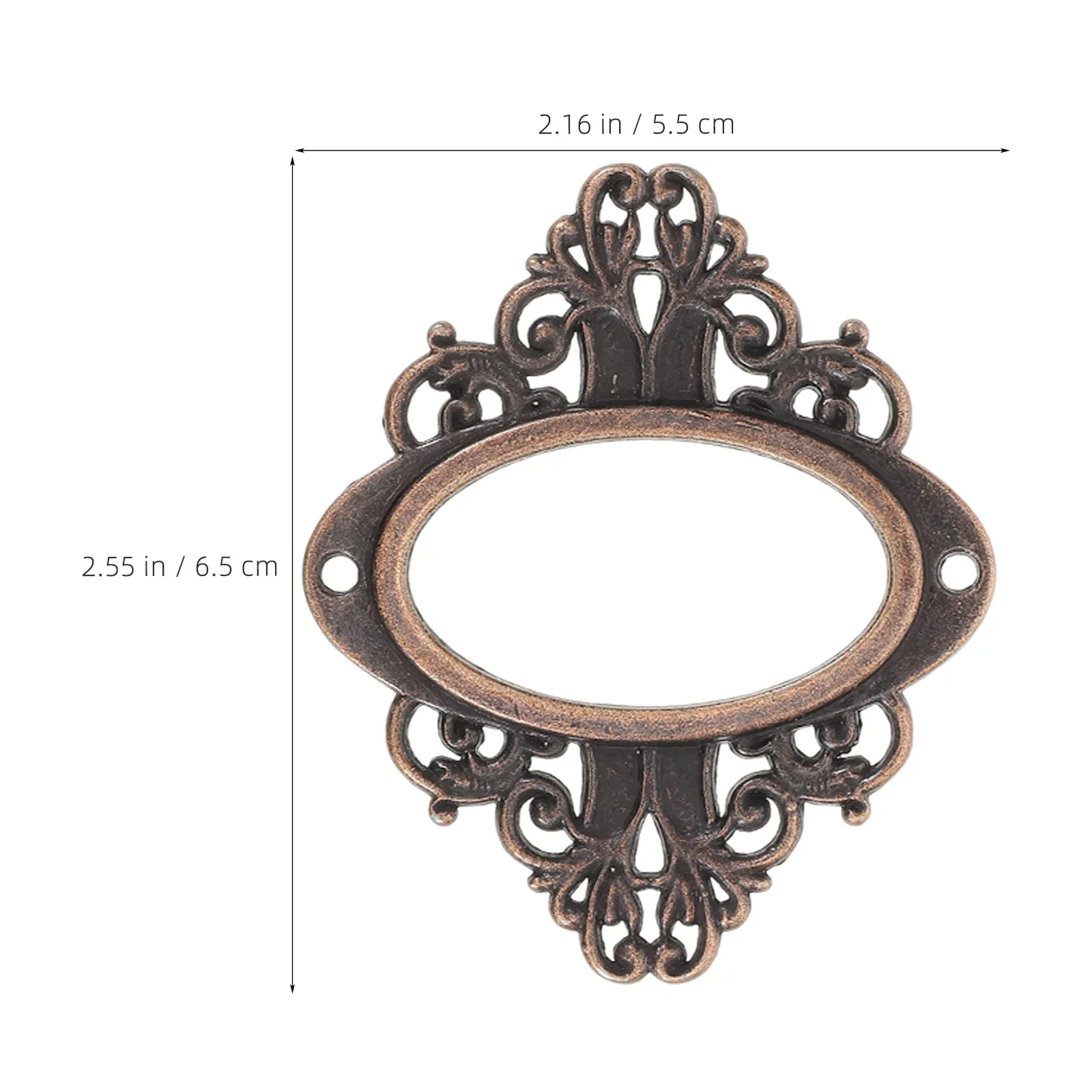 20Pcs Vintage Metal Label Frame Name Card Holder for Drawer File Cabinet Organizer Tag Slots Retro Card Display Secure