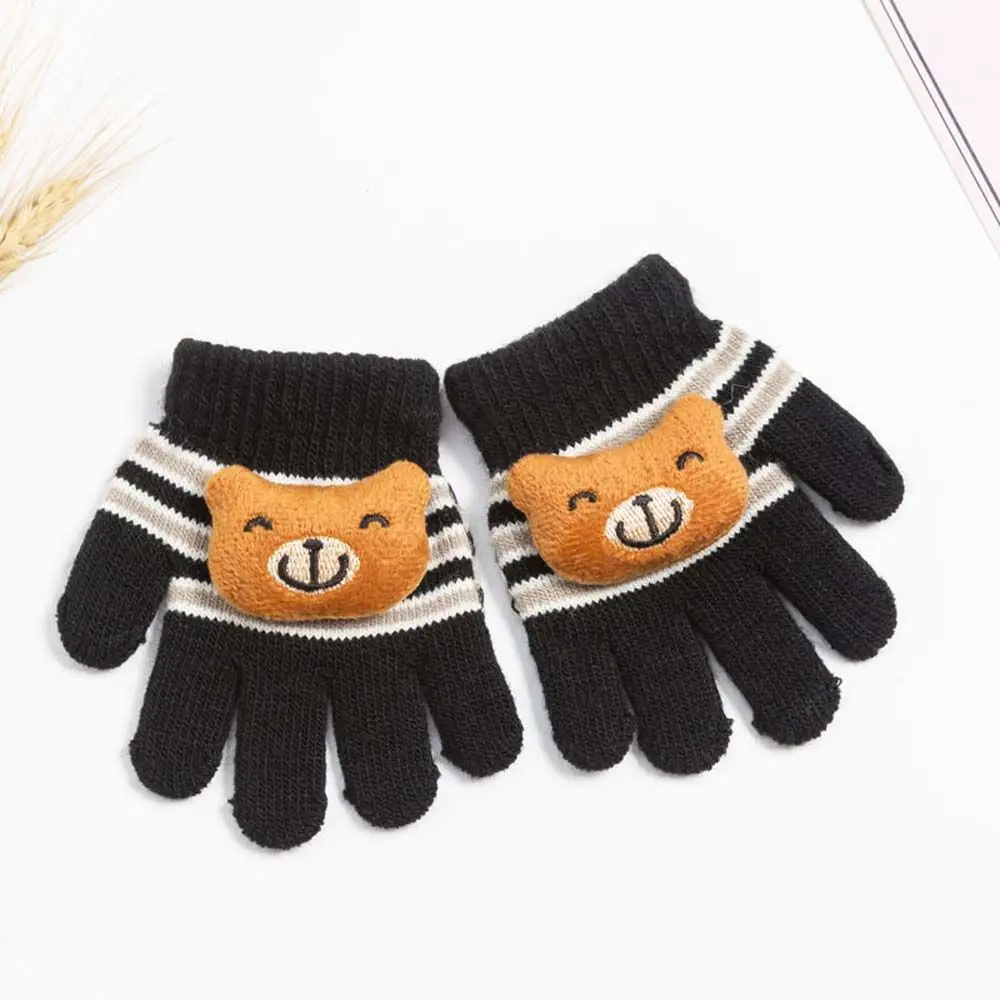 Knitting Thick Warm Kids Gloves Winter Soft Mittens Children Kid Full Finger Gloves Kids Glove Cute Toddler Warm Gloves 1-4Years