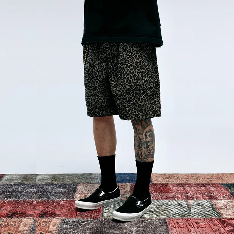 

2024 New Men's Casual Sports Pants Loose Leopard Print Animal Pattern Fce orts Loose Fit Comfortable mid Waist orts