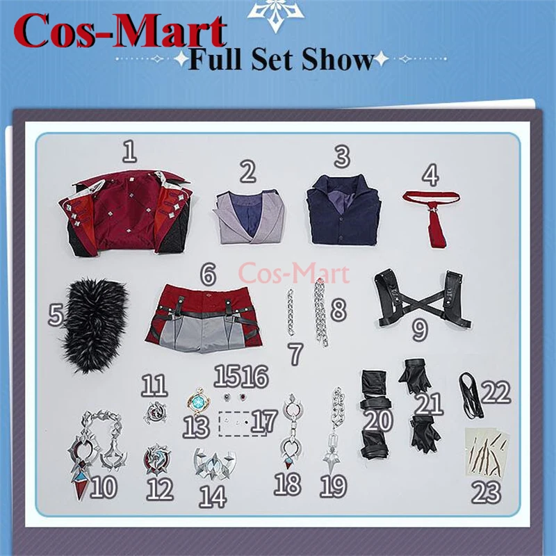 Cos-Mart-disfraz de Genshin Impact para Cosplay, uniformes de combate de moda, ropa de juego de rol para fiesta de actividades, S-3XL