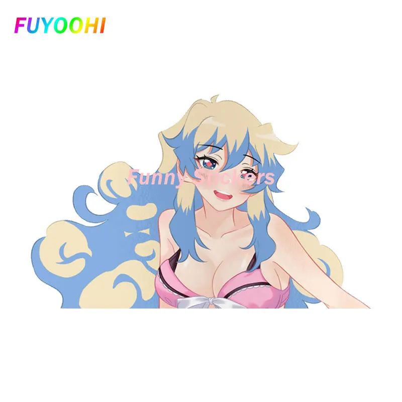 

FUYOOHI Play Stickers Nia Tengen Toppa Gurren-Lagann Car Stickers Sunscreen Cartoon Decals Anime Car Door Window Protector