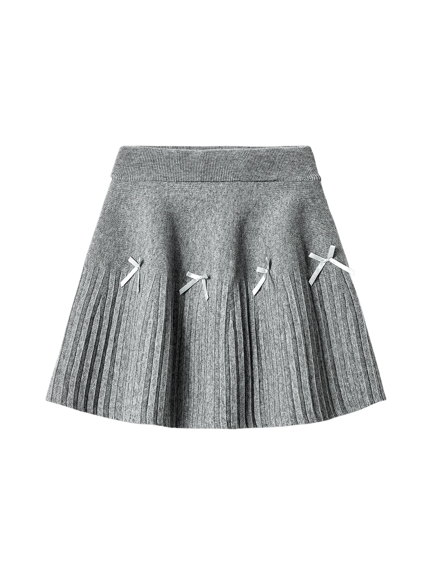 กระโปรงพลีททรงเอ สีเทา สไตล์วินเทจ น่ารัก เอวสูง ความยาวมินิ สไตล์ฮาราจูกุ Y2k พรีปปี้ แต่งโบว์ เสื้อผ้าสไตล์ยุค 2000 สำหรับผู้หญิง ฤดูใบไม้ร่วง