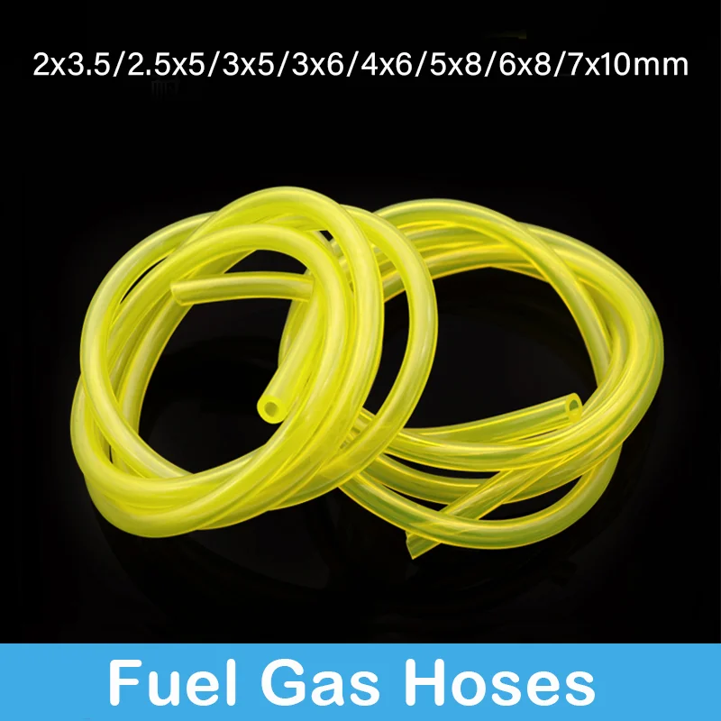 

1/5M Fuel Gas Hose String Tube Petrol Pipe for Trimmer Hoses Chainsaw Blower Line Tool 2x3.5/2.5x5/3x5/3x6/4x6/5x8/6x8/7x10mm