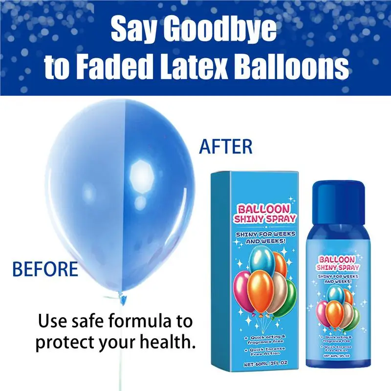 Spray haute brillance pour ballons en latex, finition brillante élégante, séchage rapide, éclaircissant à base de 60g