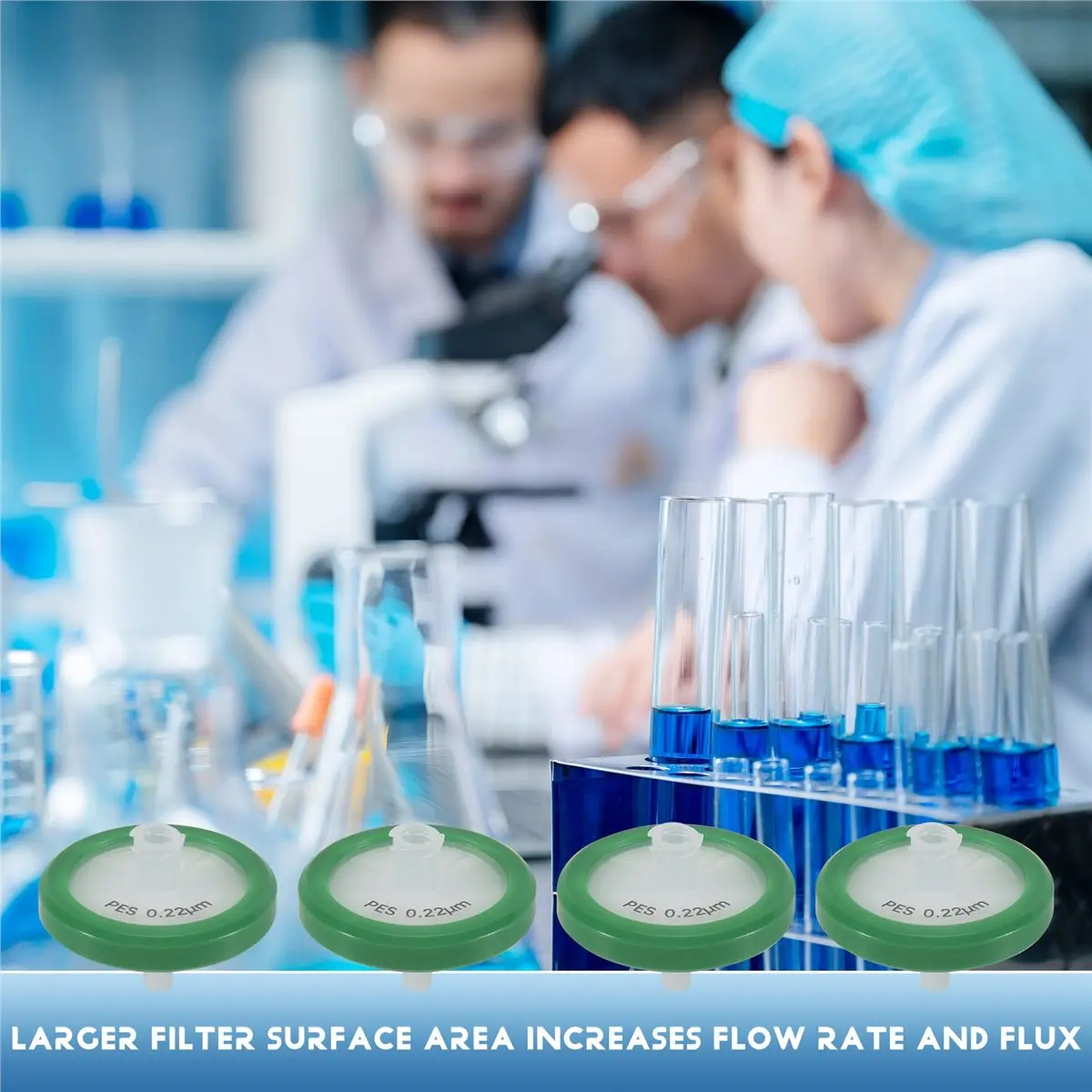 [N88R] Sterile Syringe Filter PES 10 Pack, 0.22Um Pore Size, 33Mm Membrane Diameter, Hydrophilic Filtration High Throughput