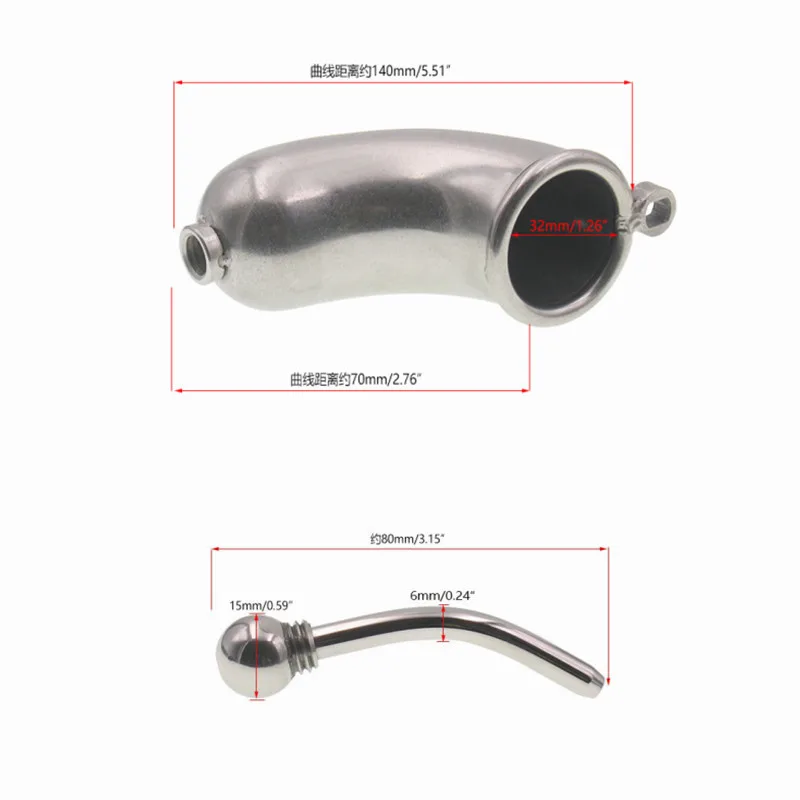 New Stainless Steel Cylinder Full Package Chastity Lock CB Penis Lock Cage with Catheter Male Alternative Bondage Wear Sex Toys