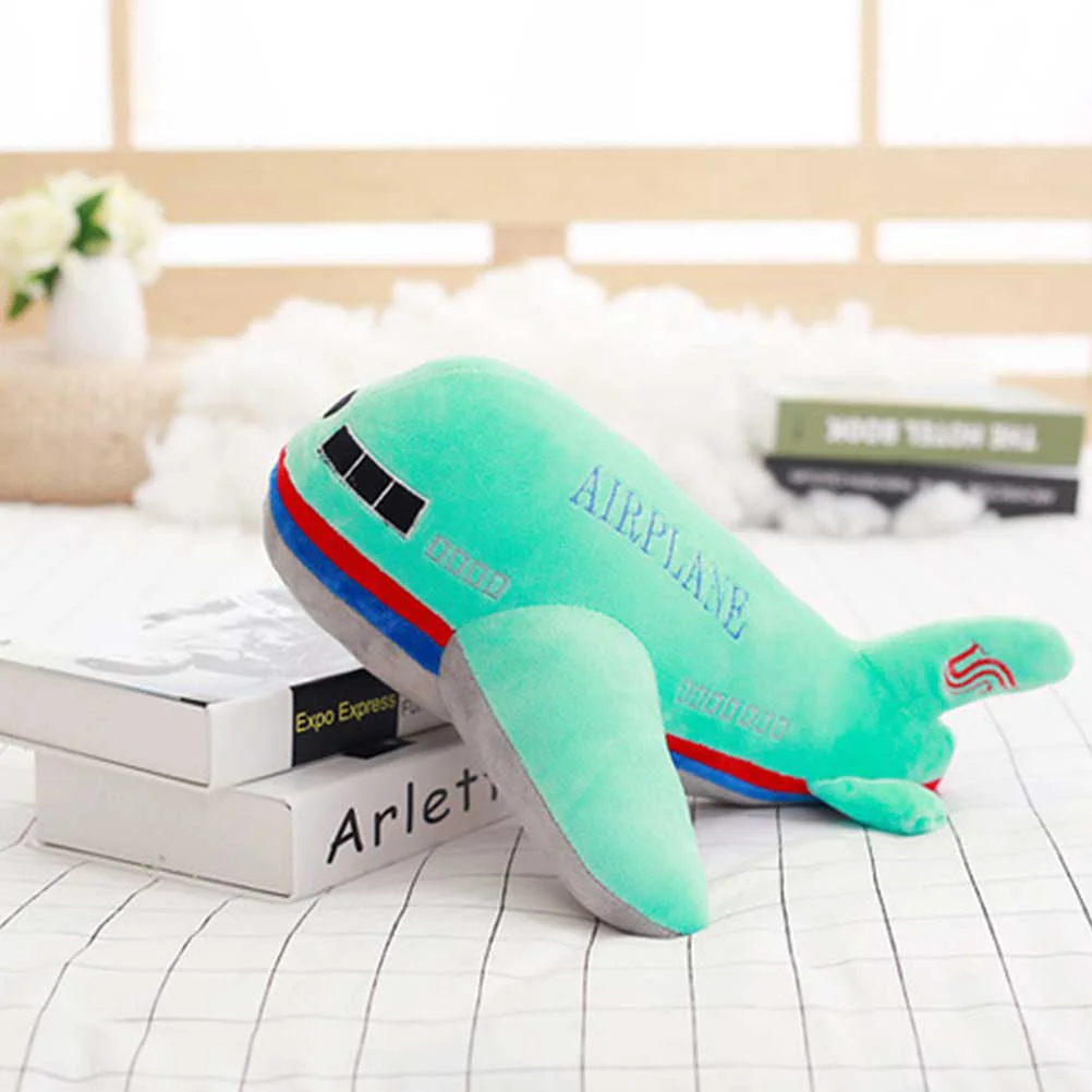 40cm Cartoon Airplane Shaped Plush Toy Throw Pillow Adorable Toy Kids Plush Red Stuffed Toy