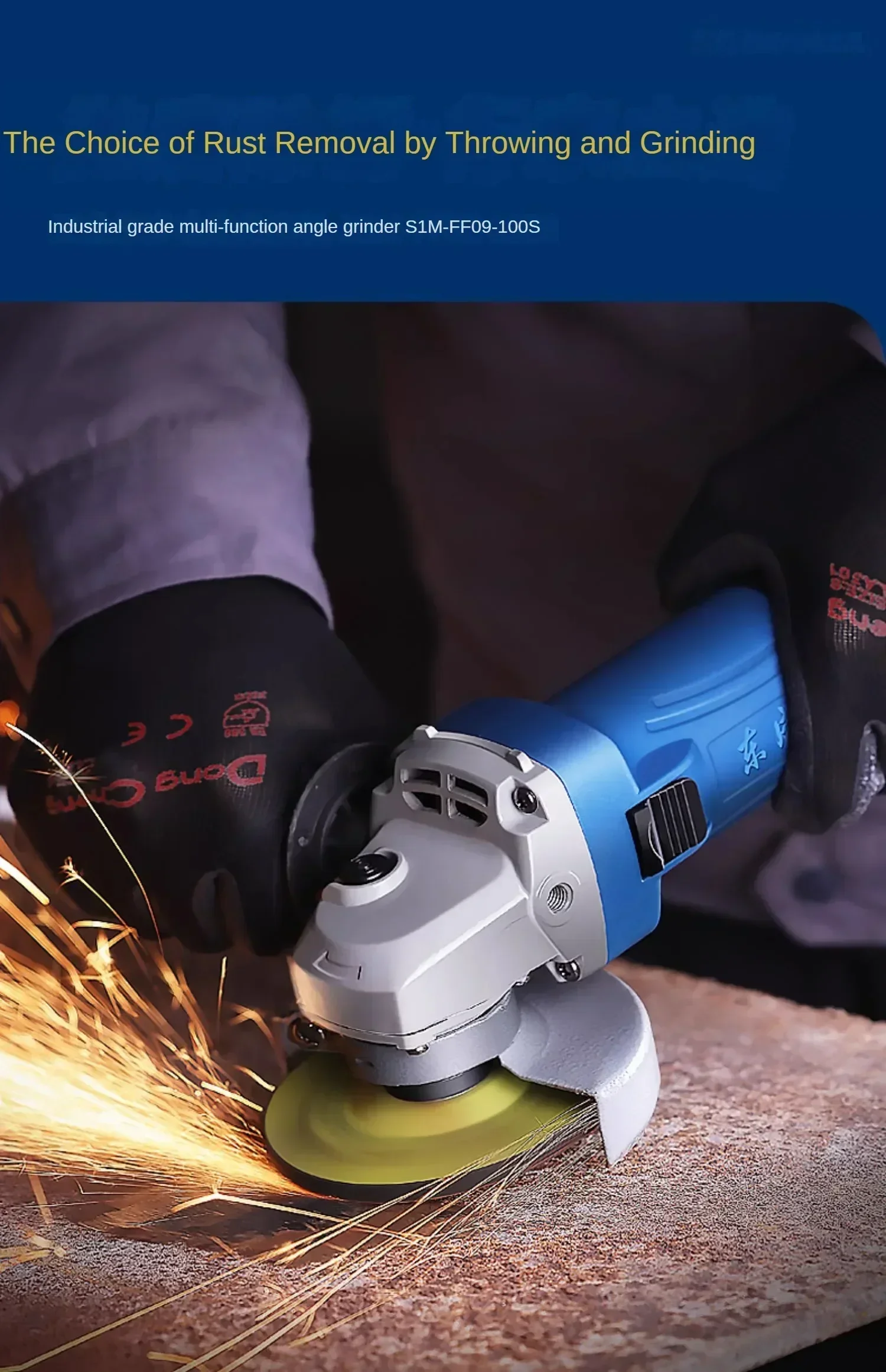 220V Professional Electric Angle Grinder for Grinding, Polishing and Cutting Power Tools