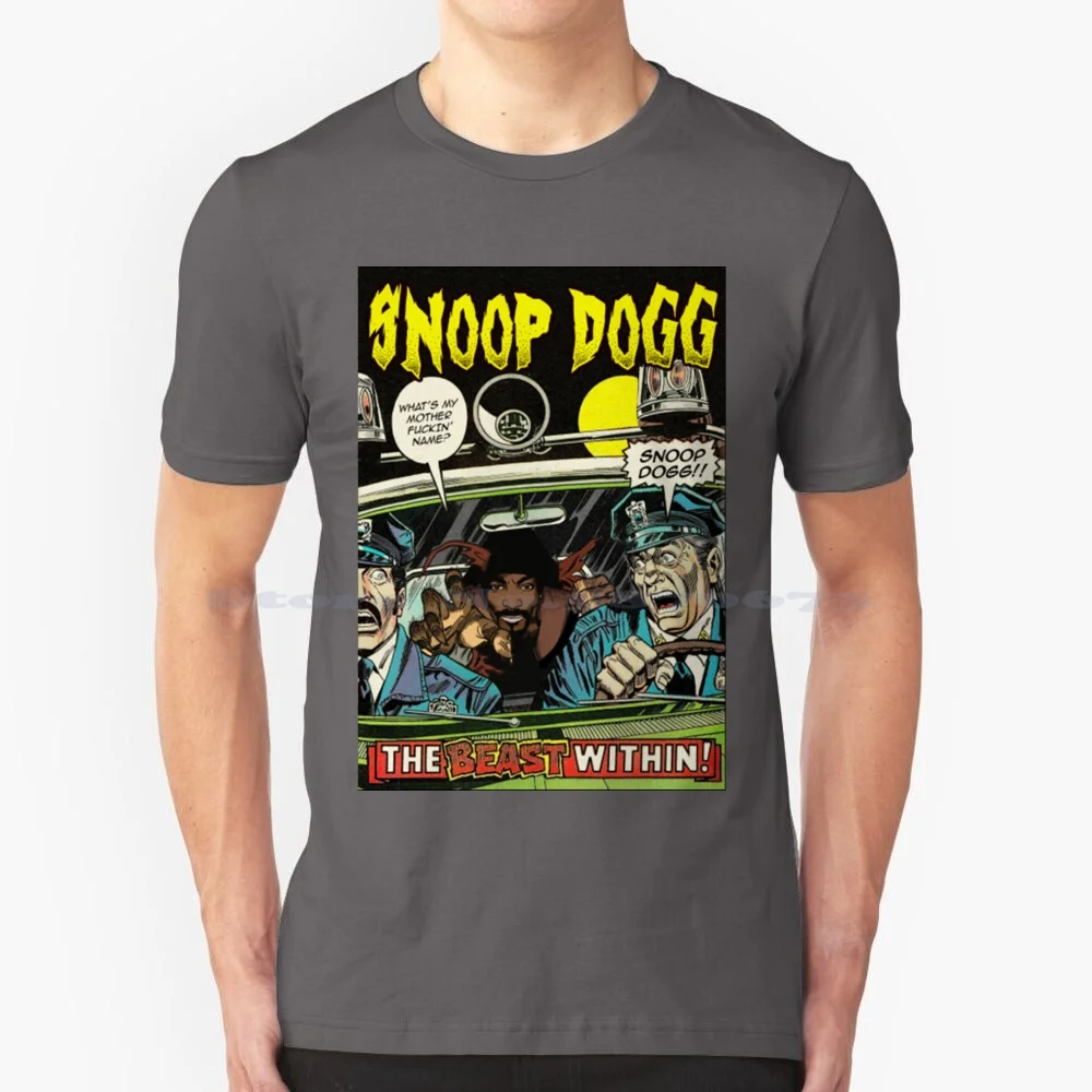 Retro T Shirt 100% Cotton Tee Dogg Tha Doggfather The Doggfather The Godfather Snoop Lion