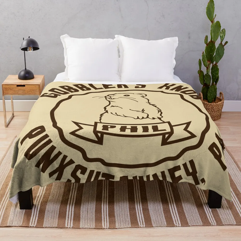 

Punxsutawney Phil Ground Hog Day Throw Blanket Softest Moving for sofa Blankets