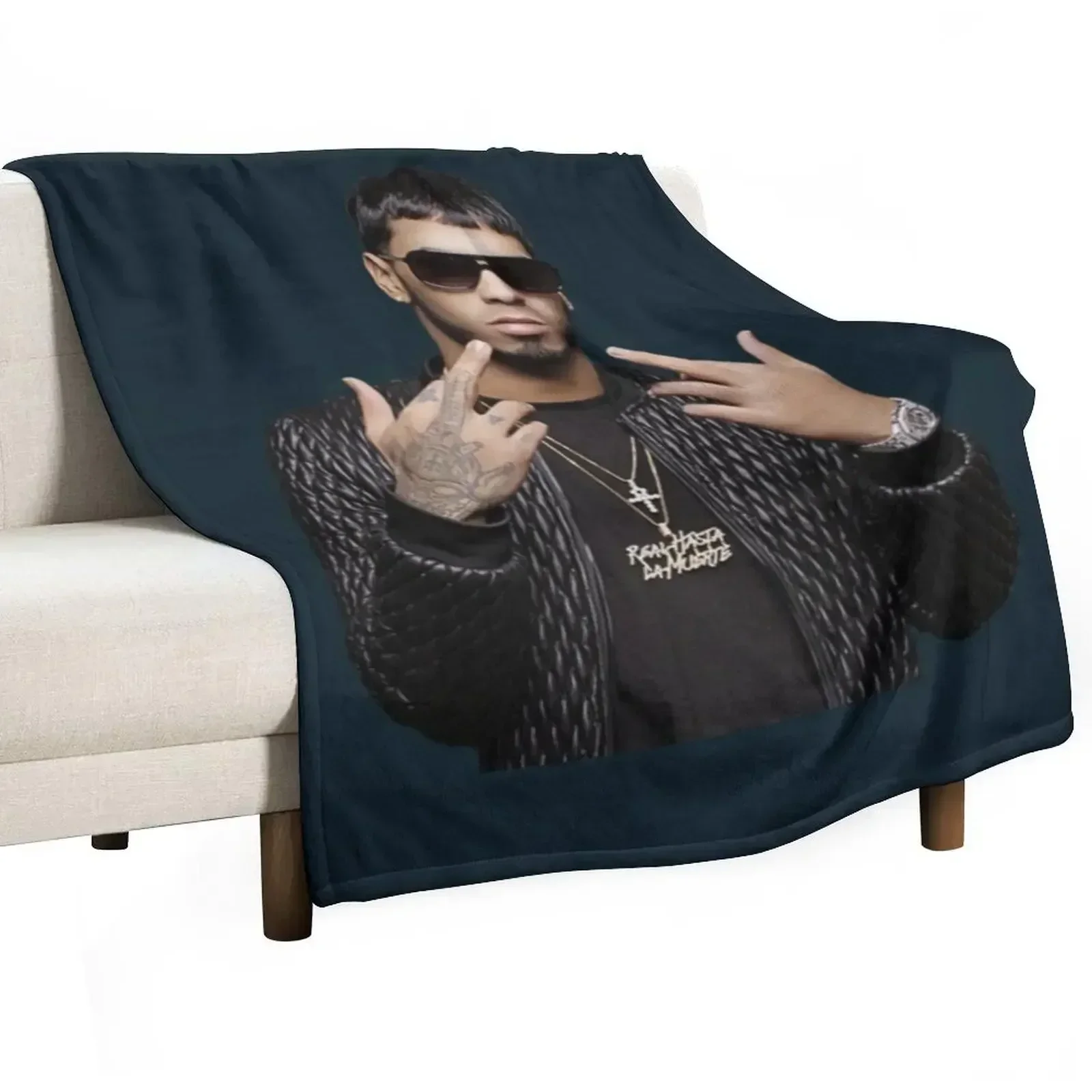 

Anuel AA Throw Blanket Cozy Sofa Blanket for TV Watching Napping