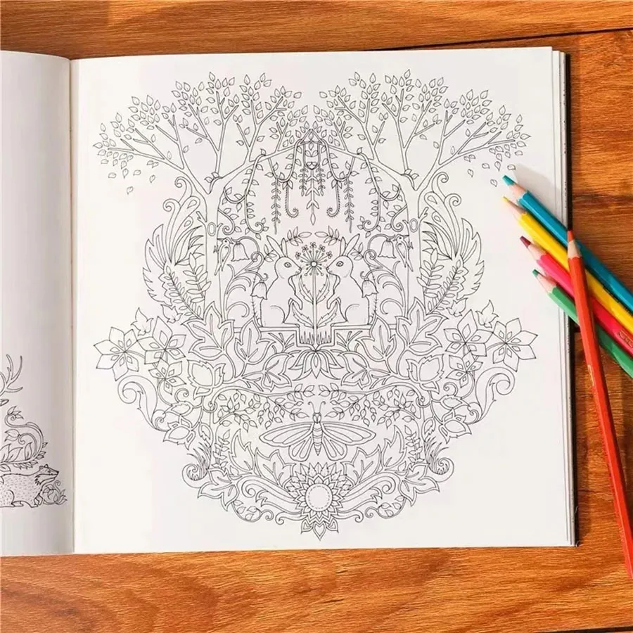 12 Sheets Mandalas Coloring Book For Adults Send Colored Pencils Children Relieve Stress Kill Time Secret Garden Graffiti Book