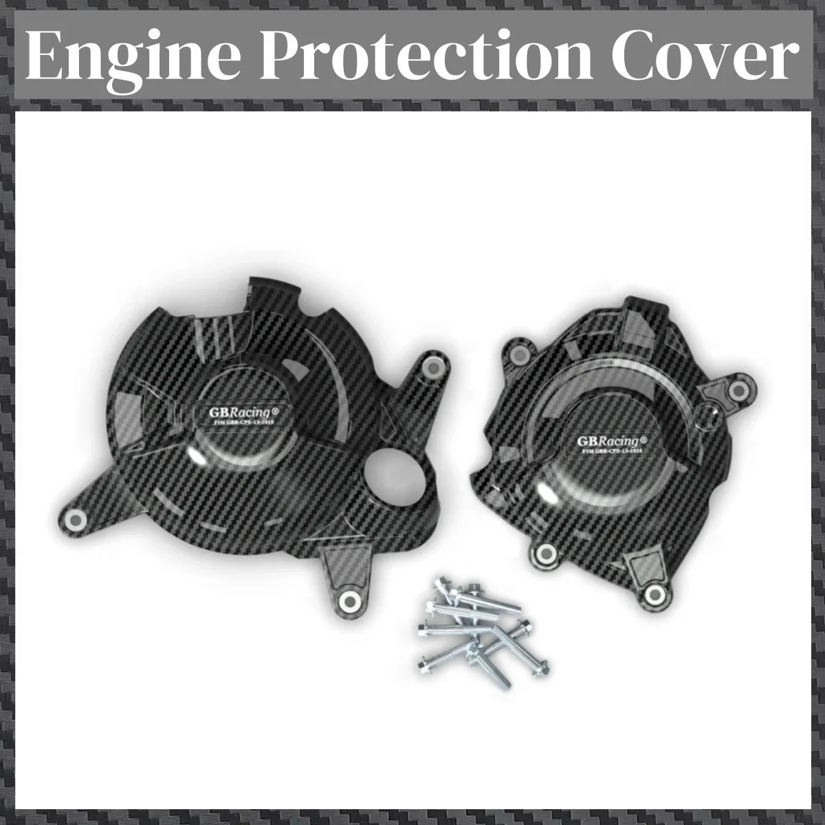 

GBRacing for Yamaha MT-03 2023-2024/R3 2023-2024 Carbon Fiber Pattern Motorcycle Clutch, Pulse, Engine Protective Cover