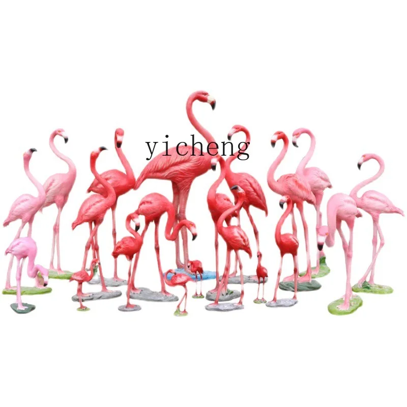 

Zk Simulation Flamingo Ornament Garden Courtyard Community Garden Landscape Sculpture Animal Outdoor Landscaping