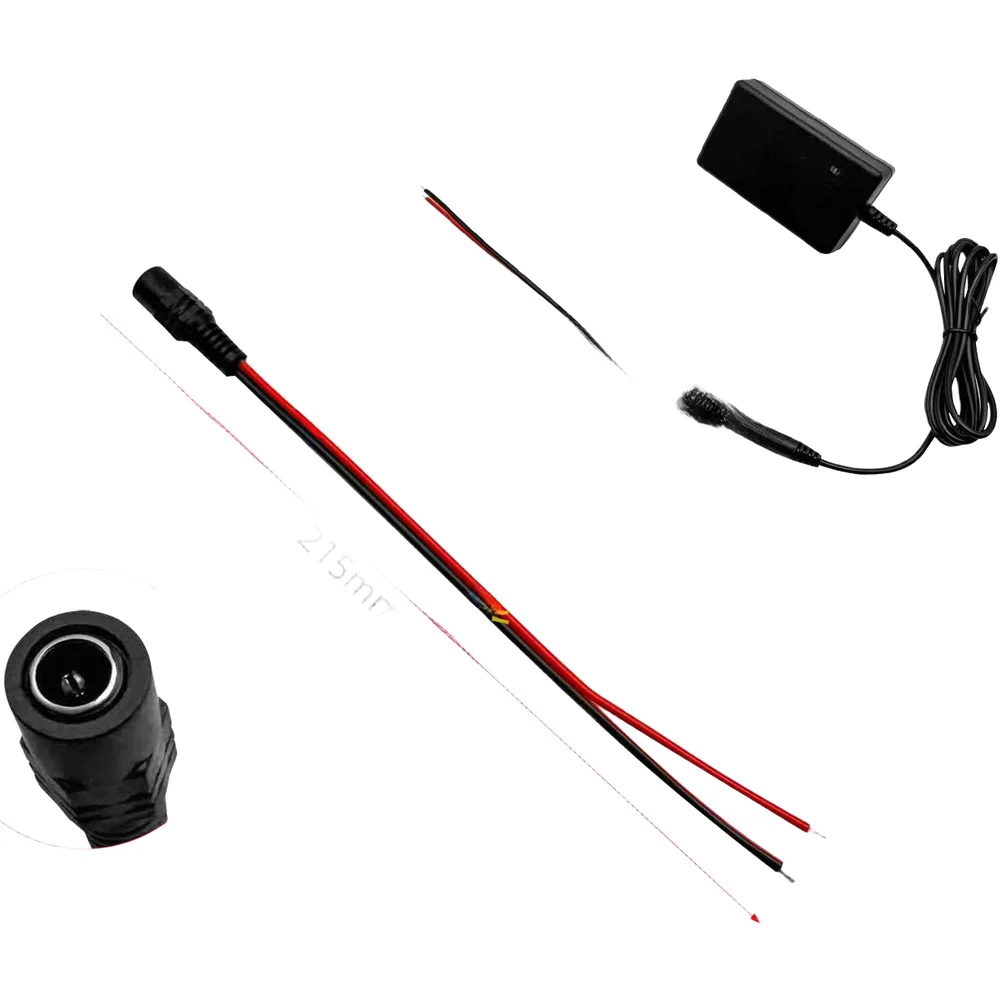 

12V 24V Pure Copper DC Power Cord with Compact 0.2 Square Male Connector for Monitors Set Top Boxes and DC Powered Gear