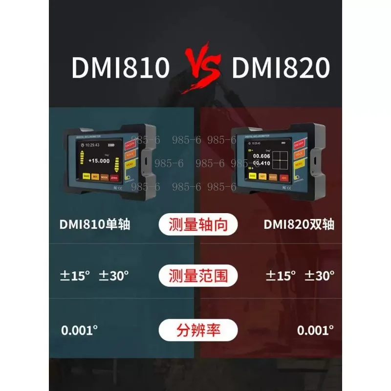 Mini Electronic Protractor DMI810 Single-axis LCD Display Inclinometer Slope Angle Meter