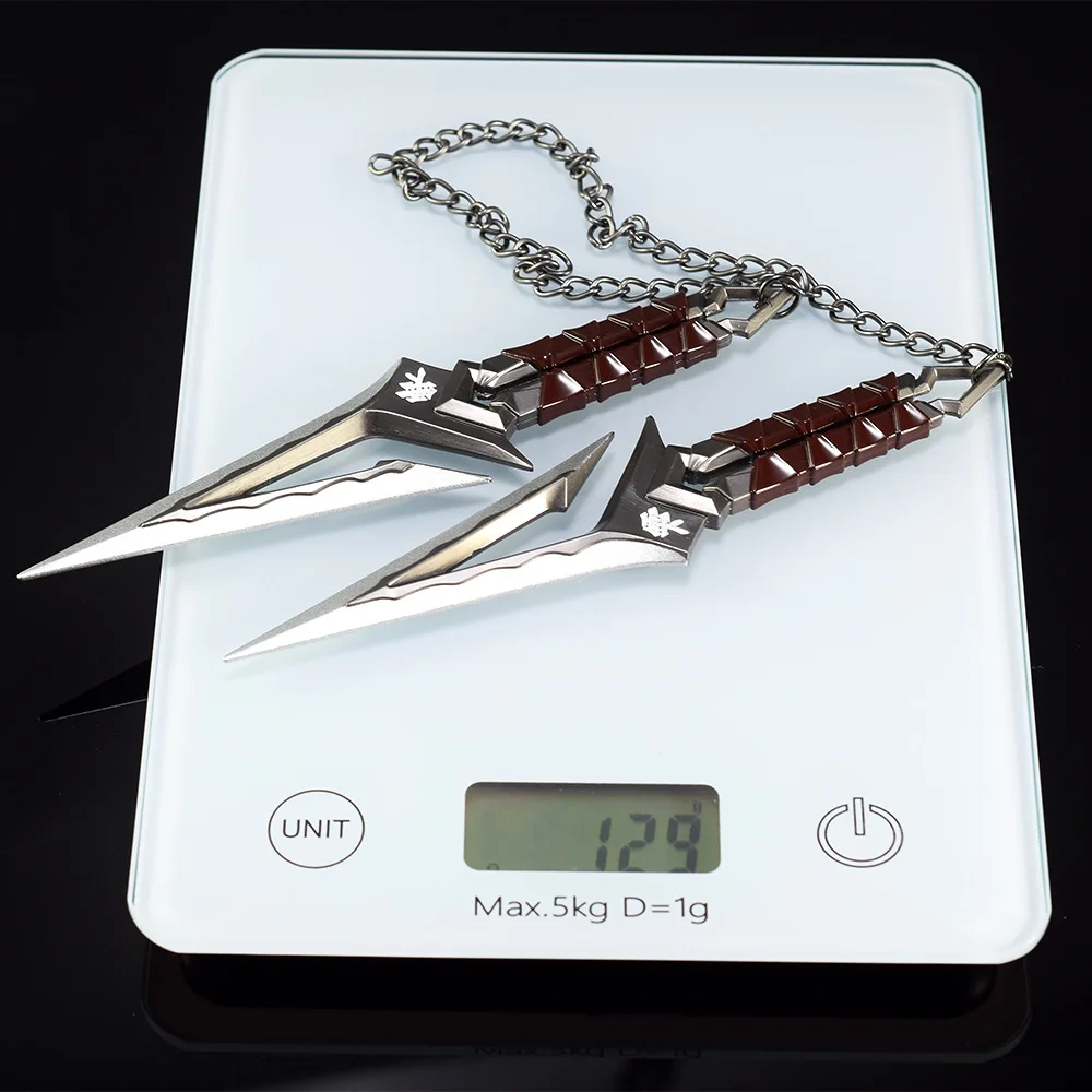 16cm Valorant Weapon Game Peripheral Kuronami No Yaiba Goden Set Metal Uncut Ninja Melee Weapon Model Ornaments Crafts Gift Toys