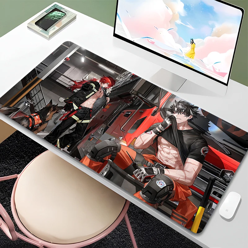 Wriothesley Genshin Impact Mouse Pad PC Gamer Cabinet Keyboard Rug XXL Diluc Anime Manga Mousepad Laptop Extended Soft Desk Mat