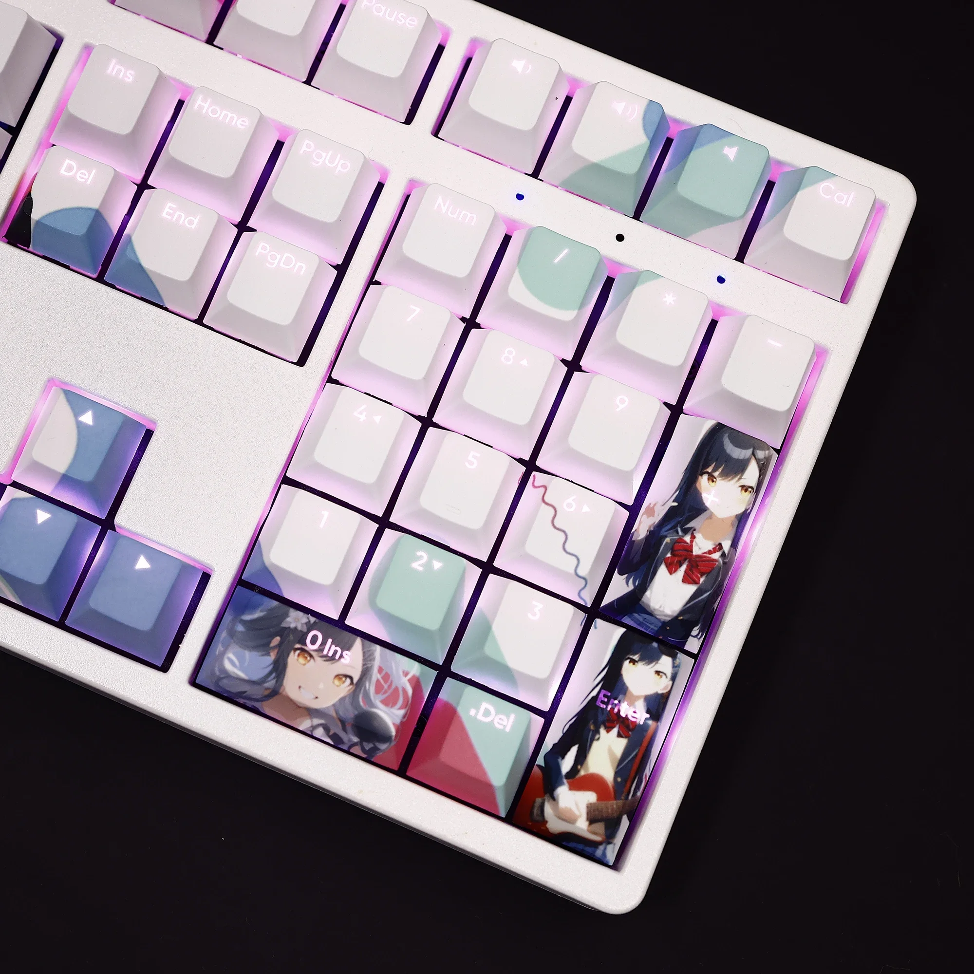 108 Keys/Set Anime Project Sekai Colorful Stage Momoi Airi Cute PBT Keycaps for Cherry Profile Mechanical Keyboard DIY Custom