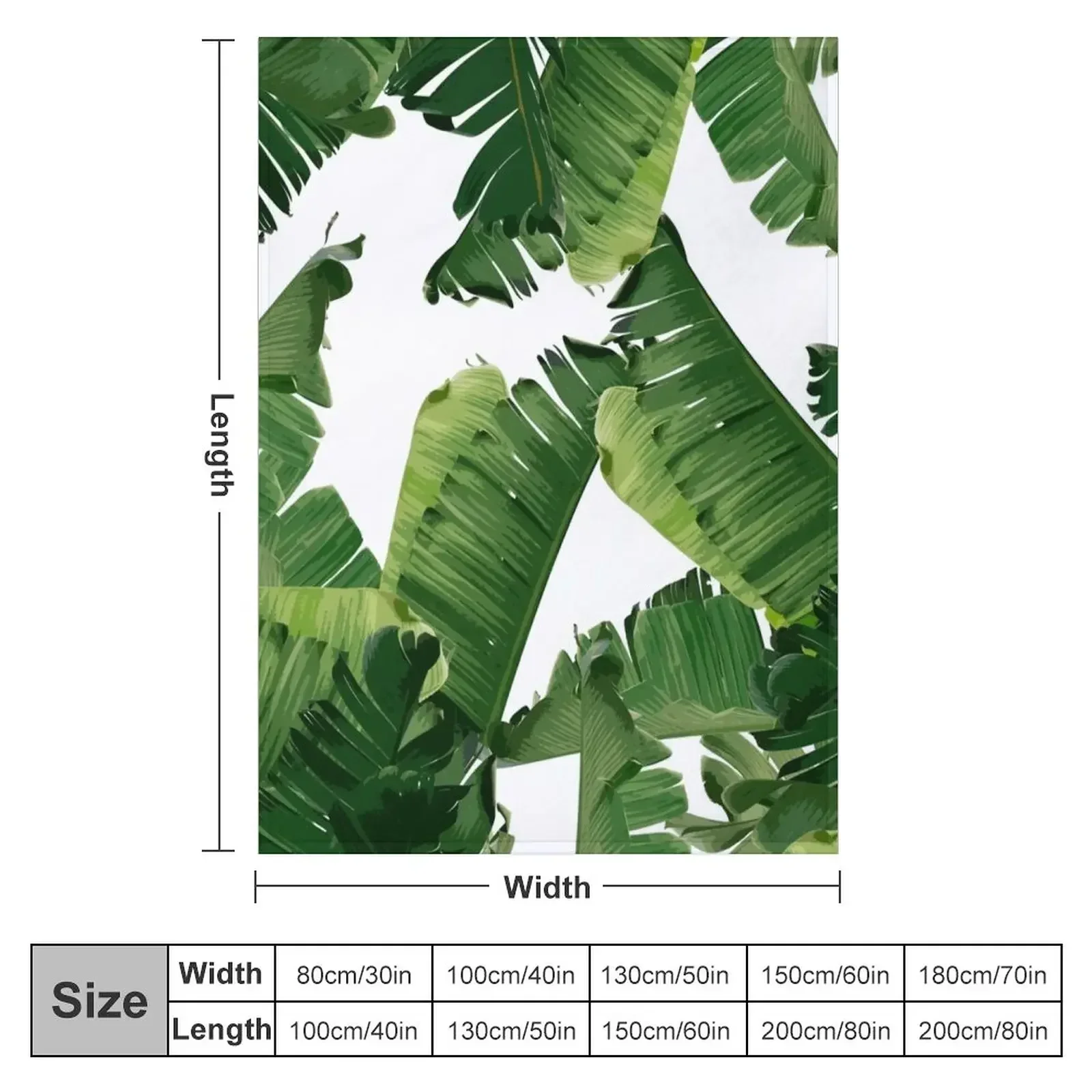 Banana Leaves Green Throw Blanket Flannels Blankets For Baby Polar Single Blankets