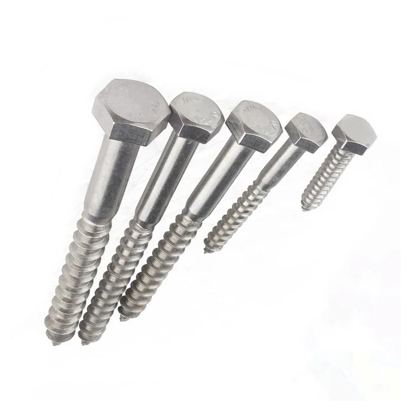 M8 M10 M12 External Hex Head Self Tapping Screw 304 Stainless Steel Long Hexagon Head Wood Screws Length 30-200mm