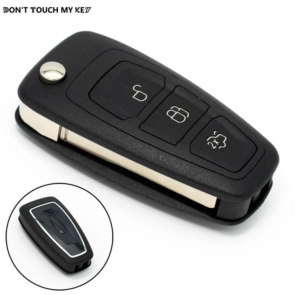 3 Button Car Key Replacement Remote Flip Cover Case Shell For Ford Focus Mondeo Grand C-Max S-Max Galaxy Transit Custom Connect