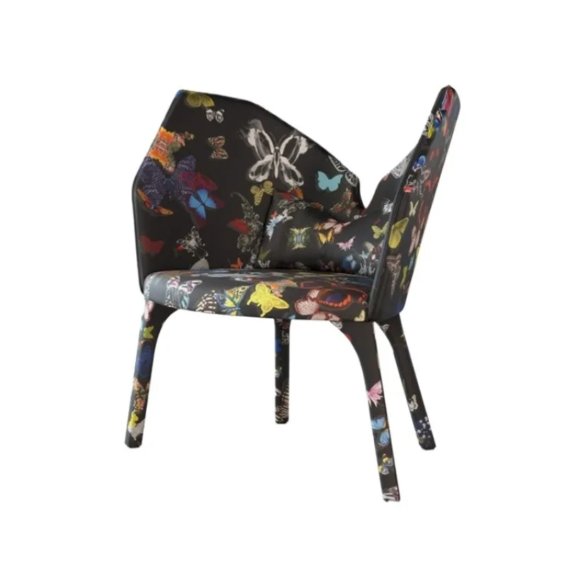 

Special-shaped home designer high-end Italian minimalist light luxury fabric butterfly leisure chair seat