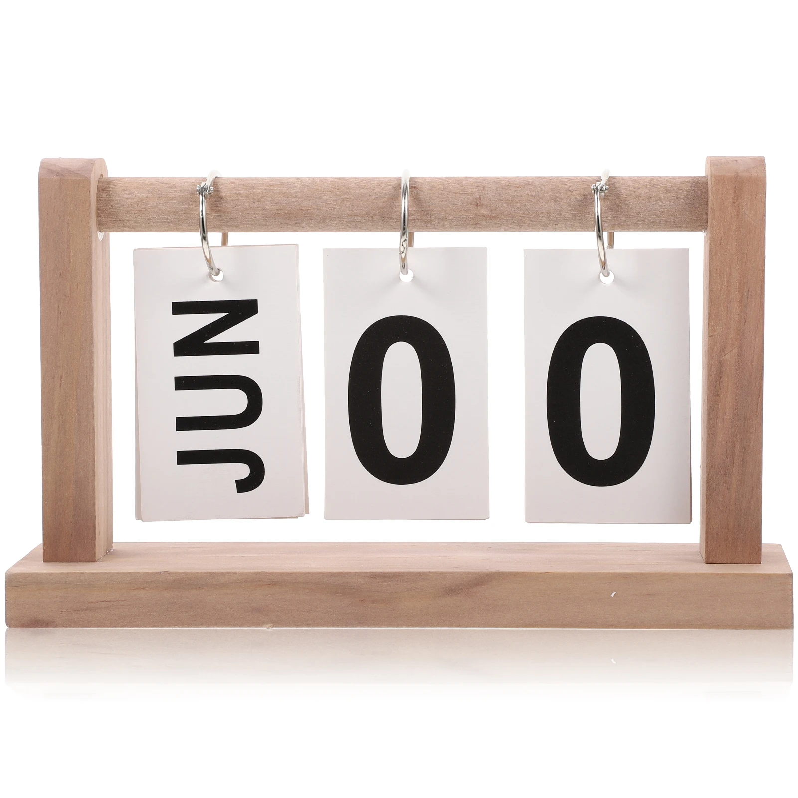 Calendario de escritorio Retro, papel con tapa de madera, accesorios de mesa de oficina de pie, diseño creativo para uso doméstico, escuela, Hotel, Perpetuo