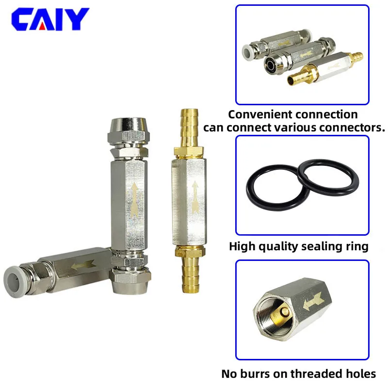 Pneumatischer Rückschlag ventil anschluss 6mm 8mm 10mm 12mm Luft schlauch Gas Einweg ventil 1/8 "3/4" 1/4 "1/4" Kompressor rohr anschluss adapter