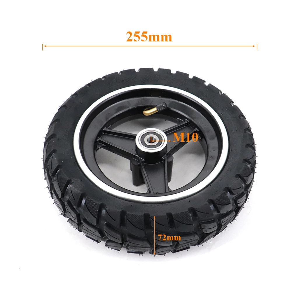 10 Inch 10x2.75-6.5 Scooter Tire Solid Off-road Tire Hub, Suitable for Max G30 Wear-resistant Rubber Electric Scooter Accessorie