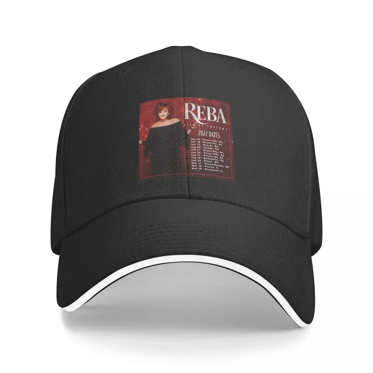 Reba Tour 2022 Locations and Dates Baseball Cap Kids Hat Snapback Cap western Hat Hat Beach Mens Hats Women's