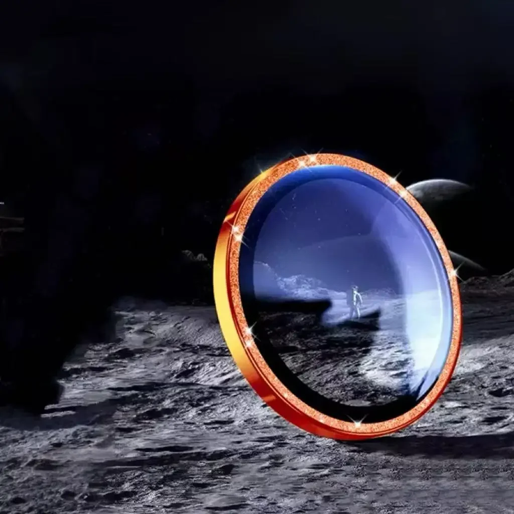 1-3Pcs Orange Glitter Camera Lens Protector Cover For IPhone 17 Pro Max Plus For IPhone 17 Pro Max Air Protection Accessories