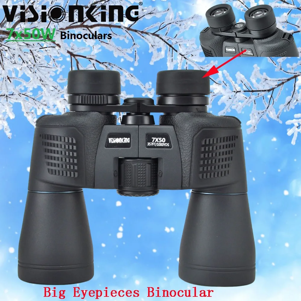 

Visionking 7X50 HD Big Eyepieces Binoculars Long Range Professional FMC Prismaticos BAK4 Birdwatching Camping Tourism Telescope