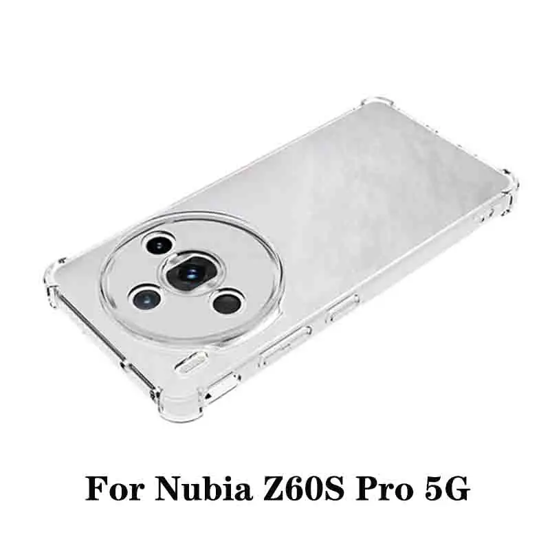 Air Cushion Case for Nubia Z60S Pro NX725 Shockproof Airbag Silicone TPU Clear Back Cover Soft Case for ZTE Nubia Z60SPro NX725J