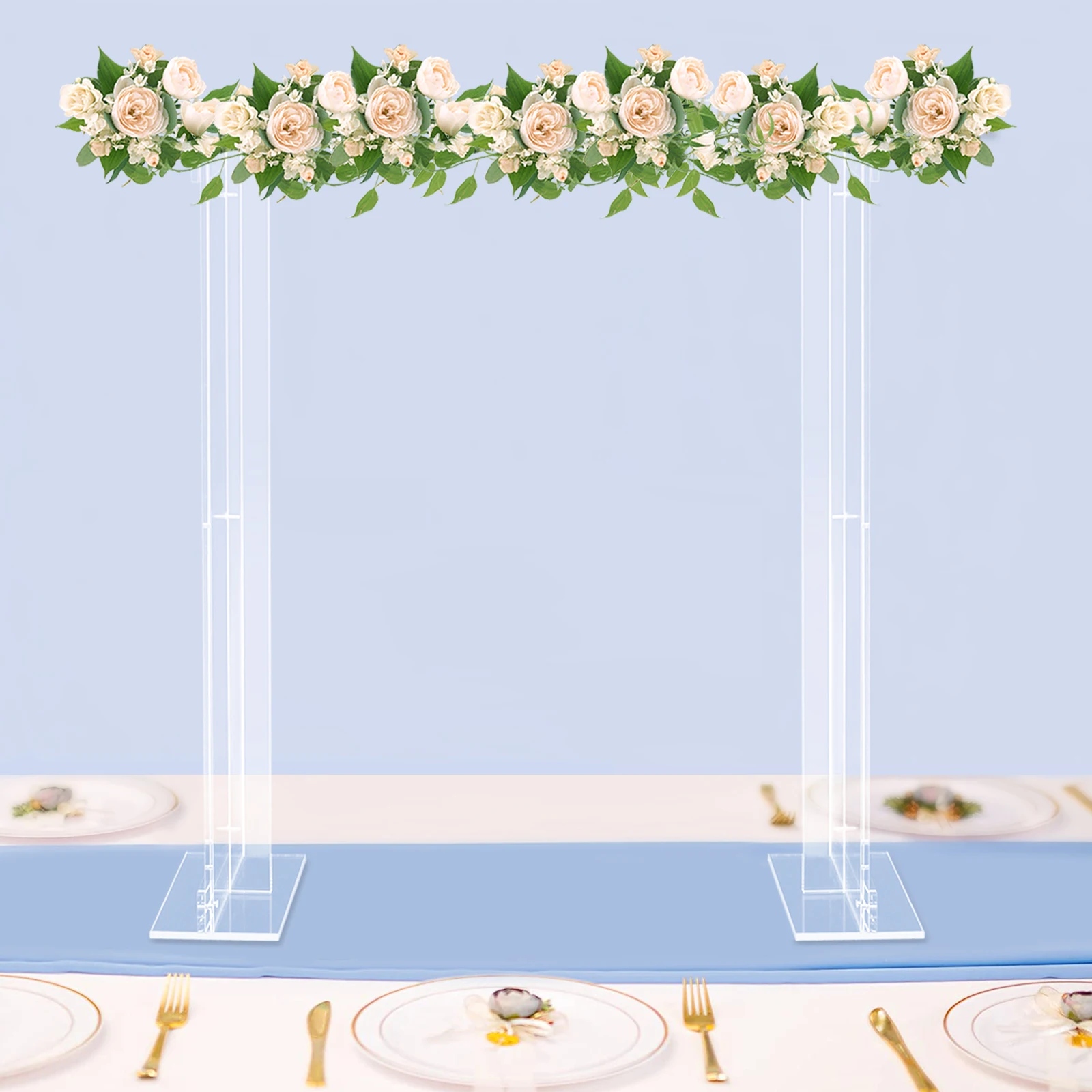 

40 Inches Thickened Acrylic Flower Stand Transparent High Load-bearing Display Stand Banquet Decoration Bracket