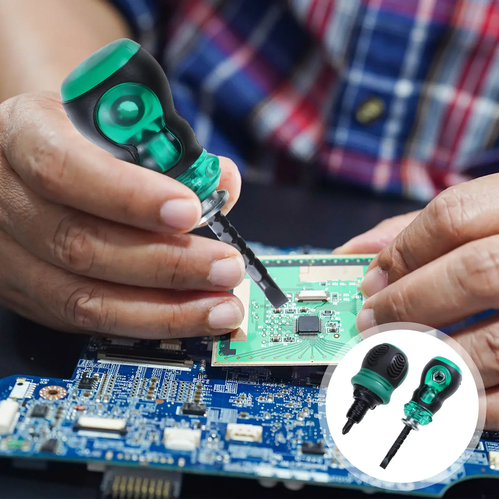 

Набор мини-отверток 2-в-1 (2 шт.): прецизионные и плоские отвертки для ремонта смартфонов и ноутбуков, с нескользящим удобным захватом