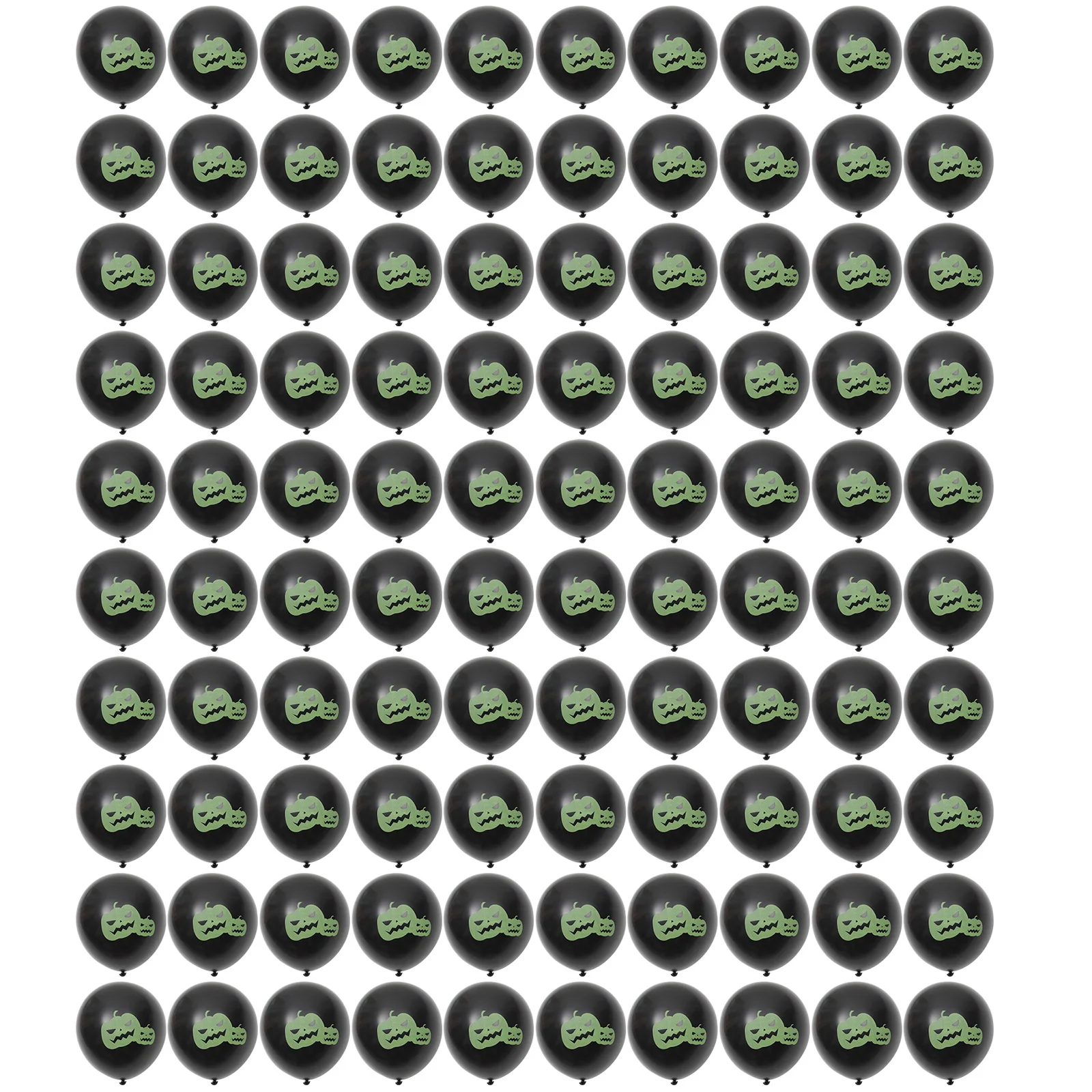 

100 Pcs Fluorescent Balloon Halloween Pumpkin Ballons Party Supplies Ornament Latex Balloons Single Sided