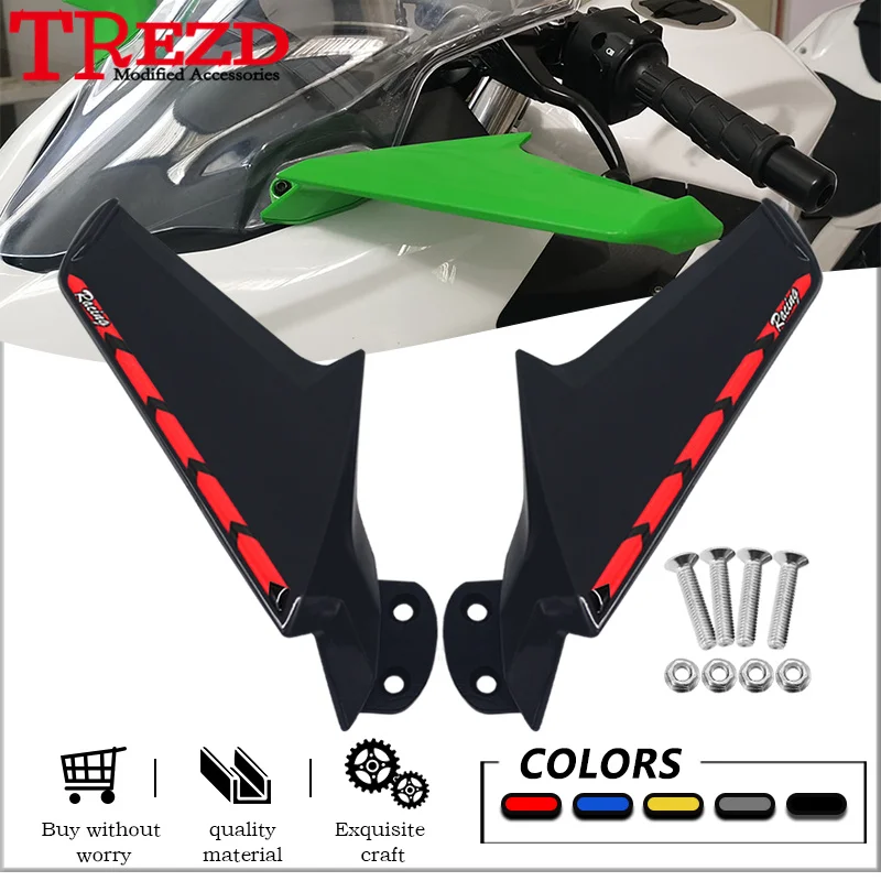 

High Quality For S1000RR S 1000RR 2009-2017 2018 Motorcycle Rearview Mirror Sides Spoiler Winglets Flow Front Fairing s1000rr